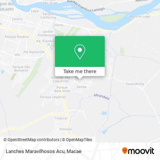 Lanches Maravilhosos Acu map