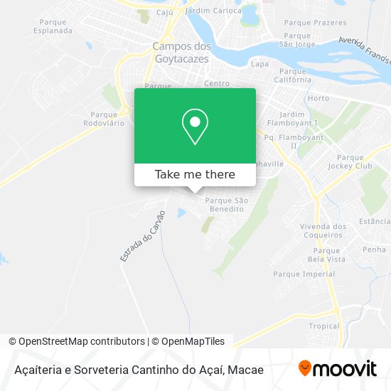 Açaíteria e Sorveteria Cantinho do Açaí map