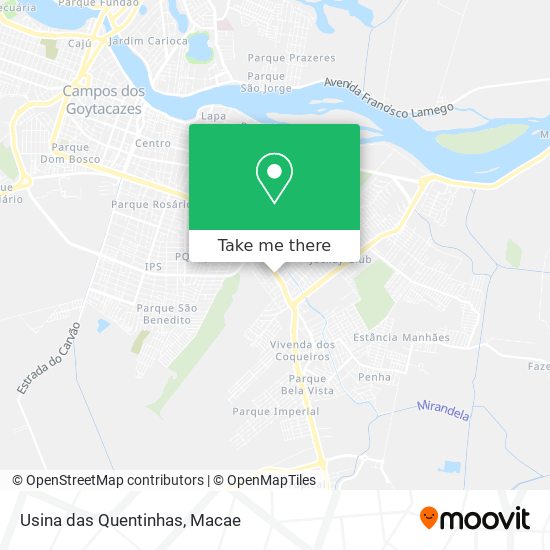 Usina das Quentinhas map