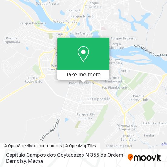 Capítulo Campos dos Goytacazes N 355 da Ordem Demolay map