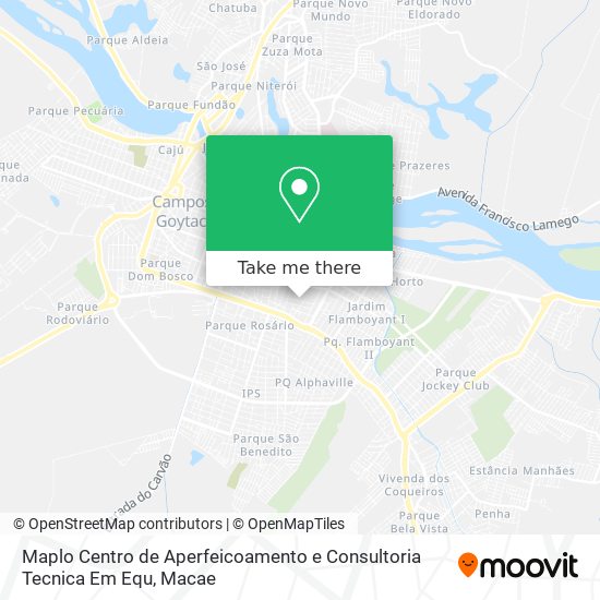 Maplo Centro de Aperfeicoamento e Consultoria Tecnica Em Equ map