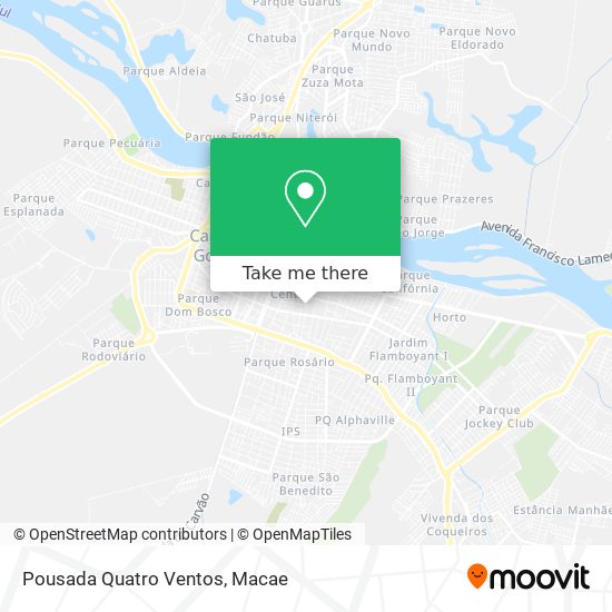 Pousada Quatro Ventos map