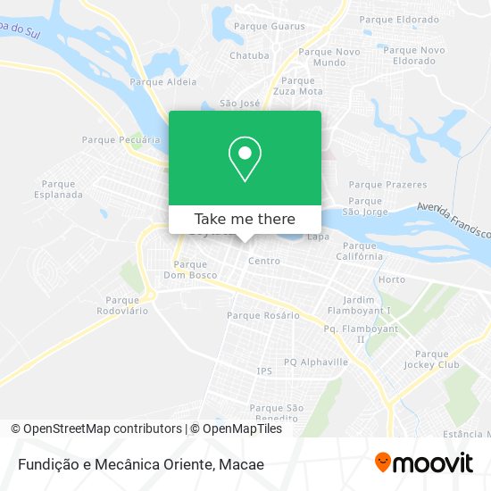 Fundição e Mecânica Oriente map