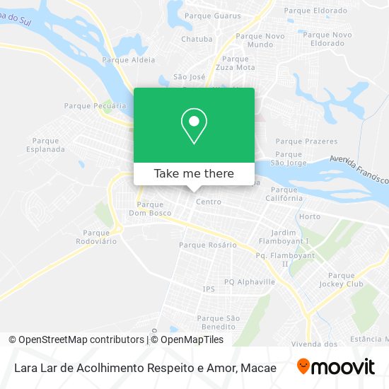Lara Lar de Acolhimento Respeito e Amor map