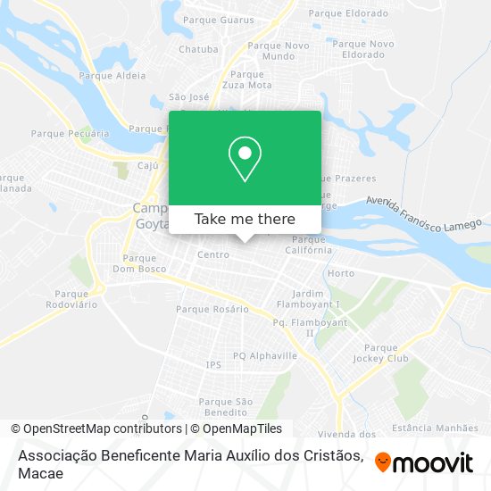 Associação Beneficente Maria Auxílio dos Cristãos map