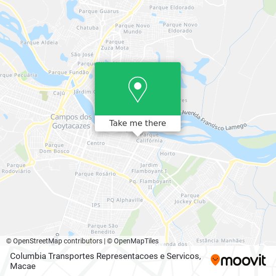 Columbia Transportes Representacoes e Servicos map