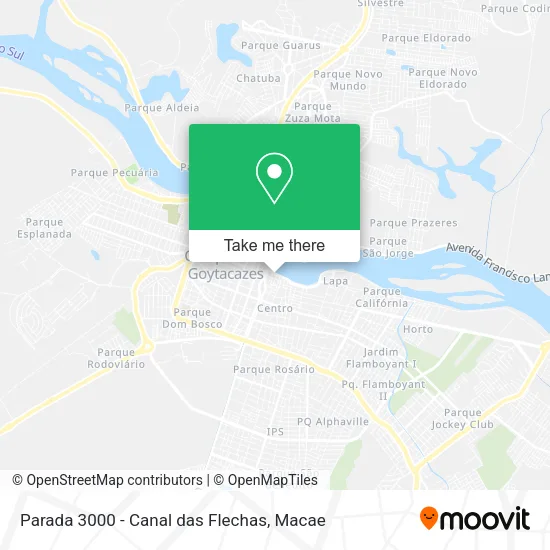 Parada 3000 - Canal das Flechas map