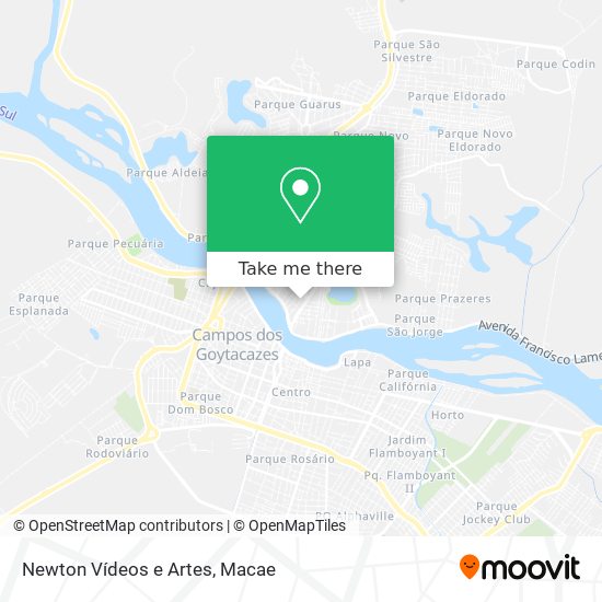 Newton Vídeos e Artes map