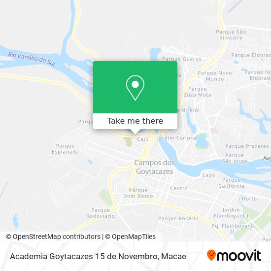 Academia Goytacazes 15 de Novembro map