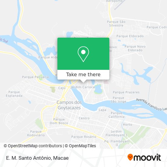 E. M. Santo Antônio map