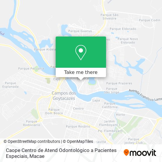 Caope Centro de Atend Odontológico a Pacientes Especiais map