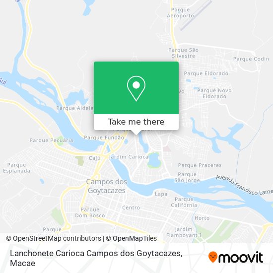 Lanchonete Carioca Campos dos Goytacazes map