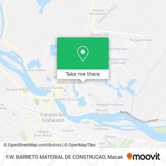 F.W. BARRETO MATERIAL DE CONSTRUCAO map