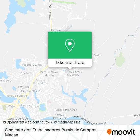 Sindicato dos Trabalhadores Rurais de Campos map