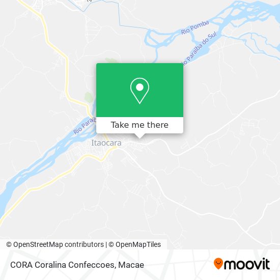 CORA Coralina Confeccoes map