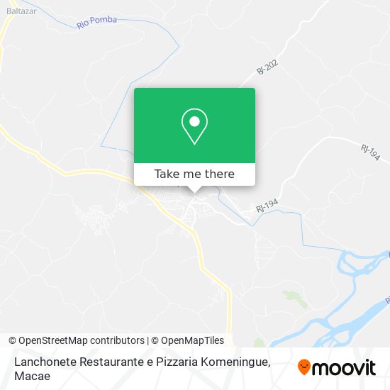 Lanchonete Restaurante e Pizzaria Komeningue map