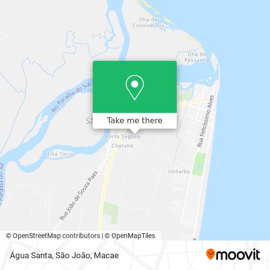 Água Santa, São João map