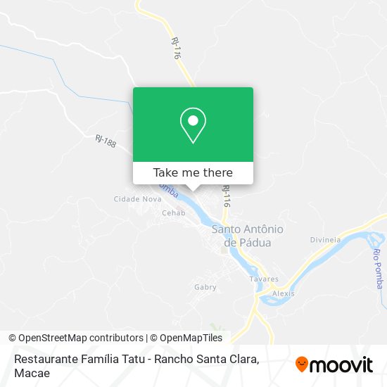 Restaurante Família Tatu - Rancho Santa Clara map