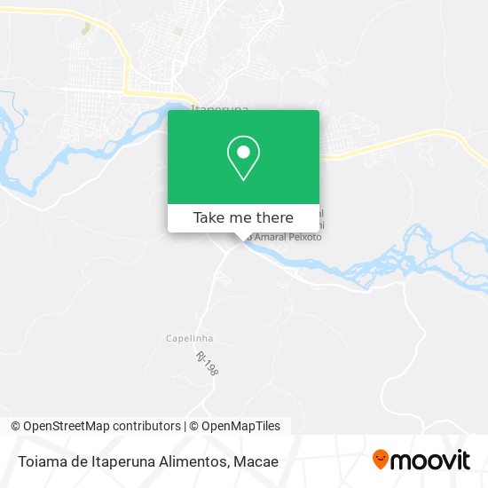 Toiama de Itaperuna Alimentos map