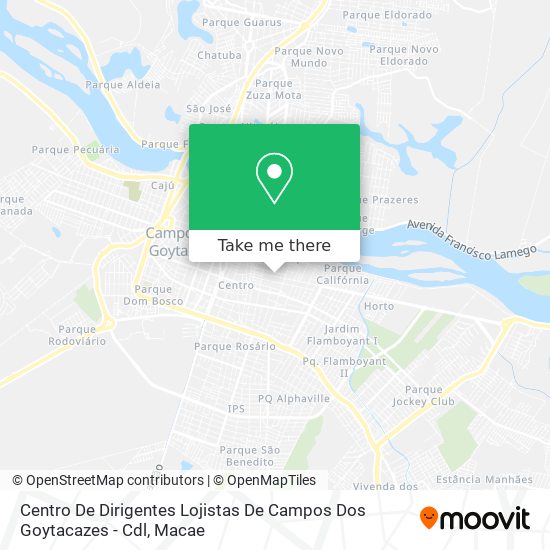Centro De Dirigentes Lojistas De Campos Dos Goytacazes - Cdl map