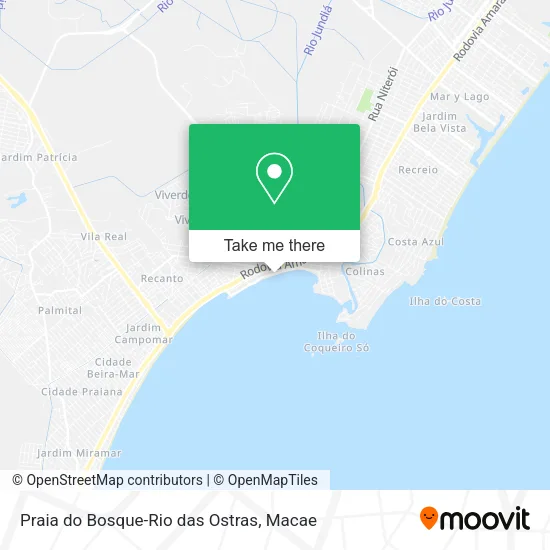 Praia do Bosque-Rio das Ostras map