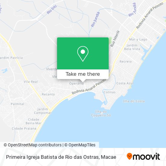 Primeira Igreja Batista de Rio das Ostras map