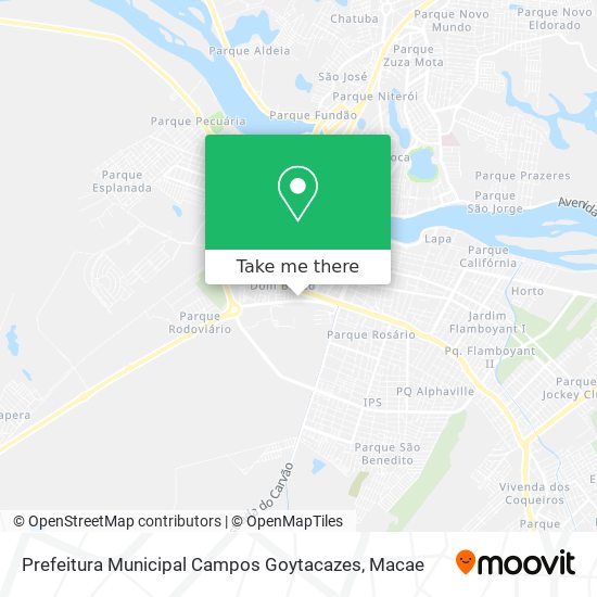 Prefeitura Municipal Campos Goytacazes map