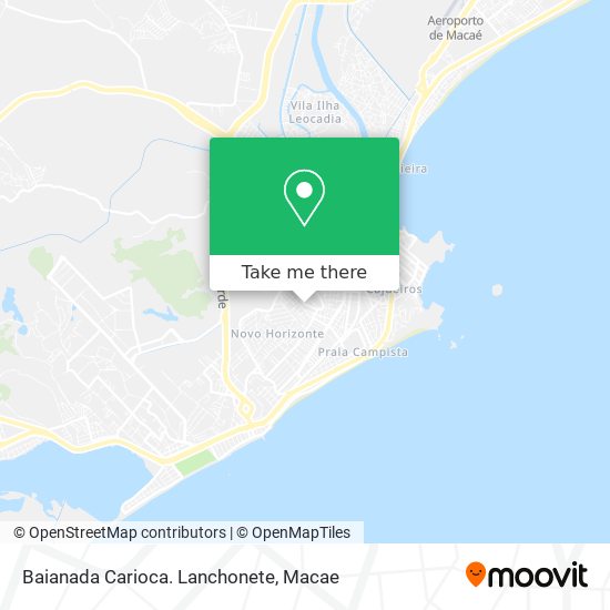 Baianada Carioca. Lanchonete map