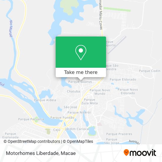 Motorhomes Liberdade map