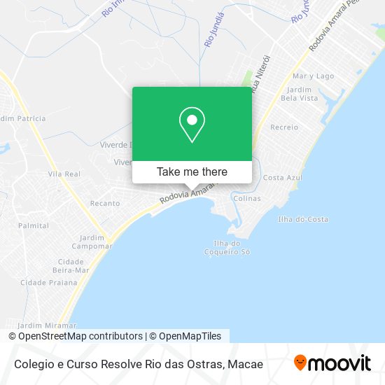 Mapa Colegio e Curso Resolve Rio das Ostras