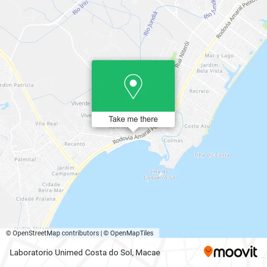Laboratorio Unimed Costa do Sol map