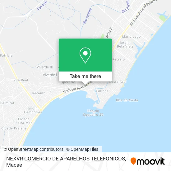 NEXVR COMERCIO DE APARELHOS TELEFONICOS map