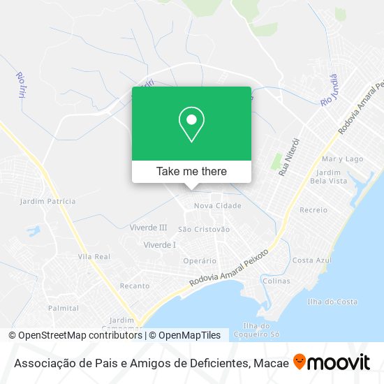 Associação de Pais e Amigos de Deficientes map