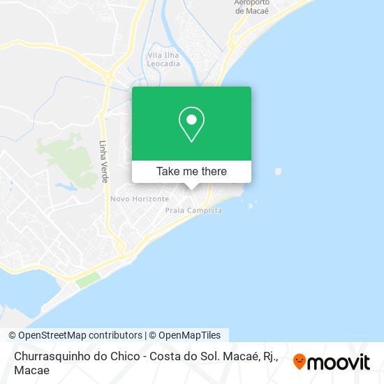 Churrasquinho do Chico - Costa do Sol. Macaé, Rj. map