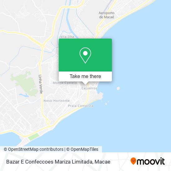 Mapa Bazar E Confeccoes Mariza Limitada