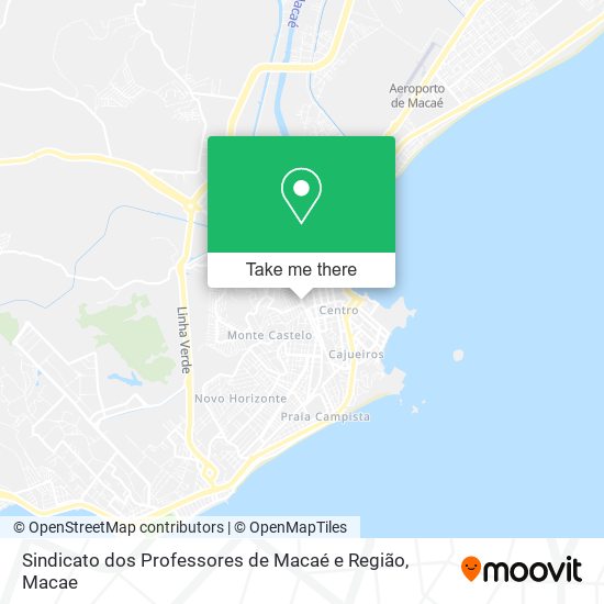 Mapa Sindicato dos Professores de Macaé e Região