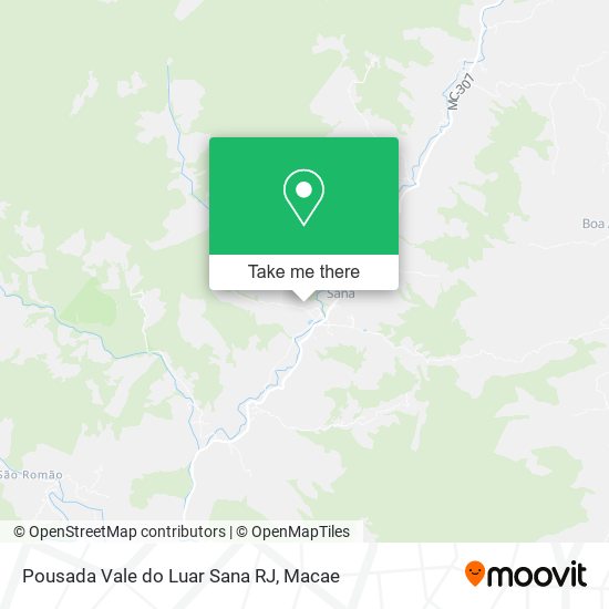 Pousada Vale do Luar Sana RJ map