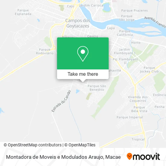 Montadora de Moveis e Modulados Araujo map