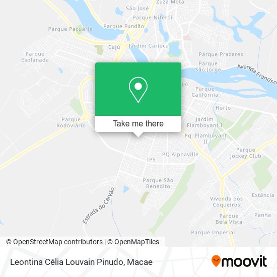 Leontina Célia Louvain Pinudo map