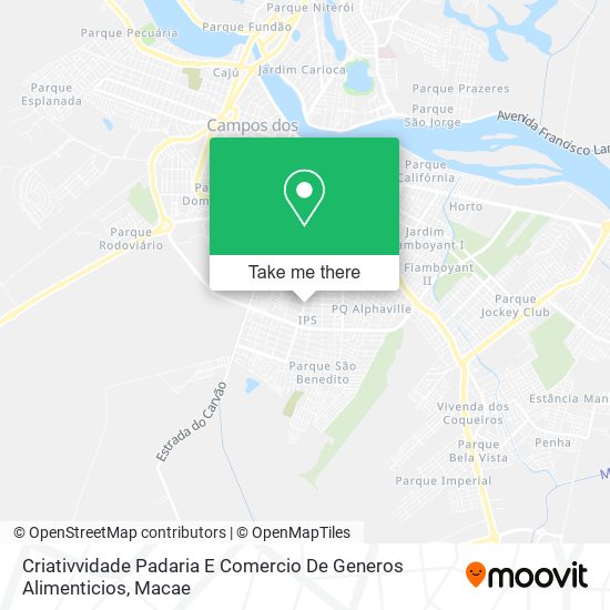 Criativvidade Padaria E Comercio De Generos Alimenticios map