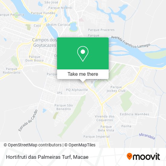 Hortifruti das Palmeiras Turf map