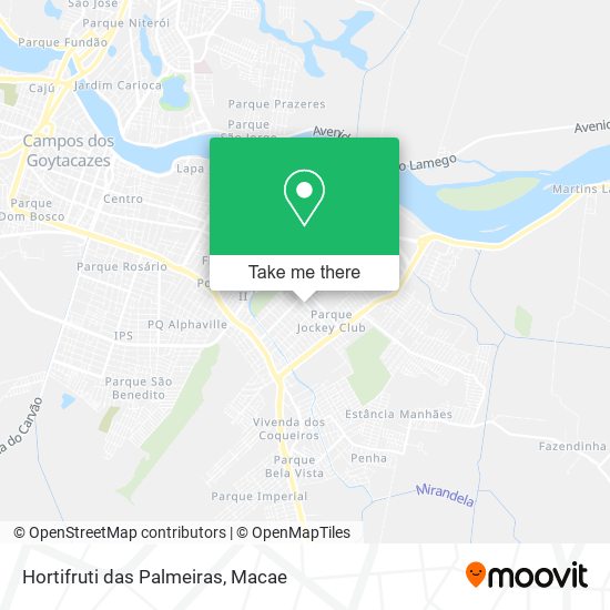 Hortifruti das Palmeiras map