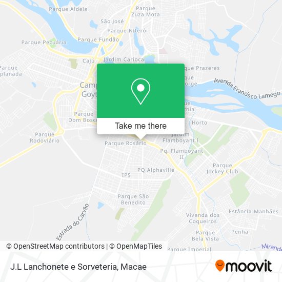 J.L Lanchonete e Sorveteria map