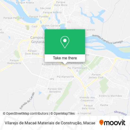 Vilarejo de Macaé Materiais de Construção map