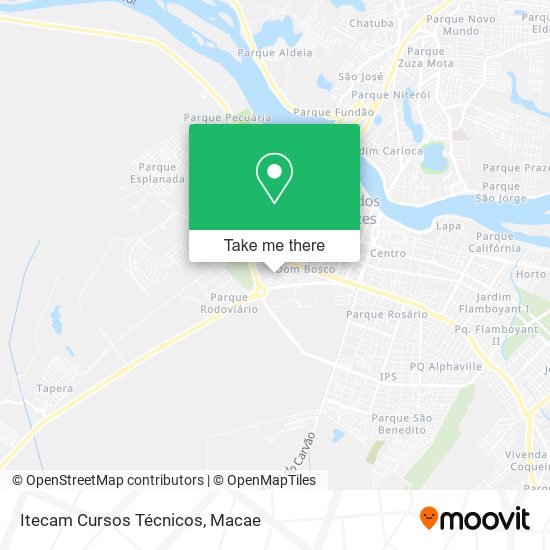 Itecam Cursos Técnicos map
