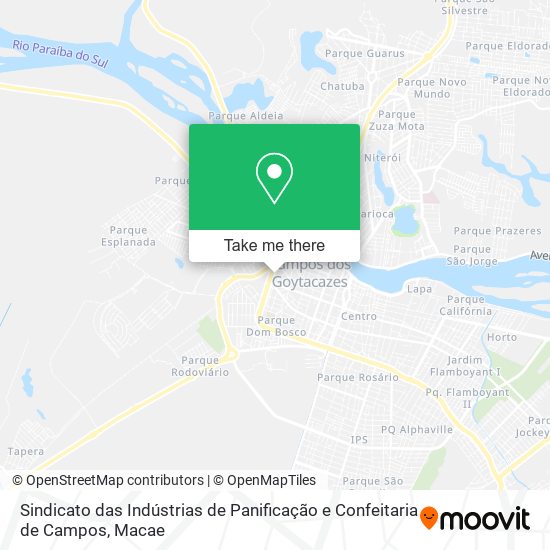 Sindicato das Indústrias de Panificação e Confeitaria de Campos map