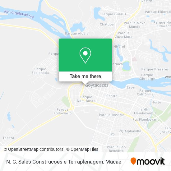 N. C. Sales Construcoes e Terraplenagem map
