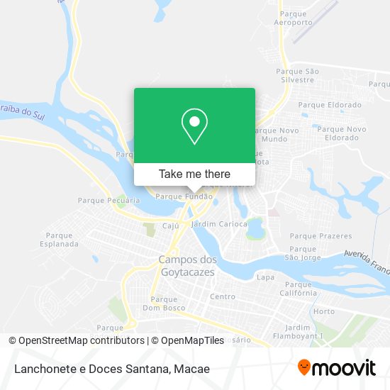Lanchonete e Doces Santana map