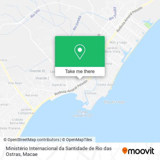 Ministério Internacional da Santidade de Rio das Ostras map