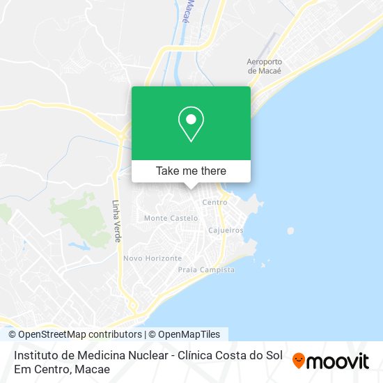 Mapa Instituto de Medicina Nuclear - Clínica Costa do Sol Em Centro